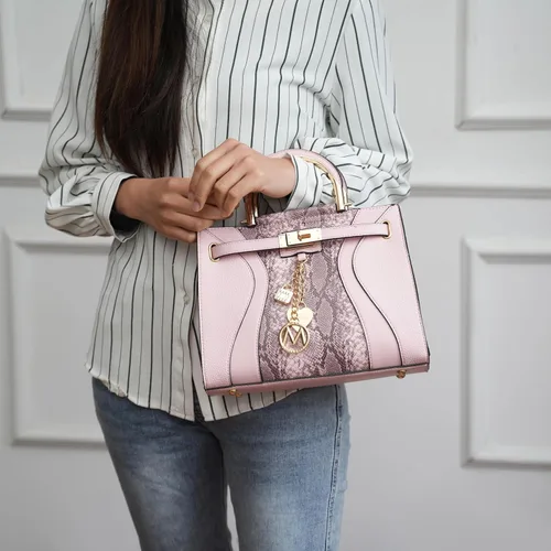 Vista 3 de MKF Collection Mia K - Bolso de mano con asa superior de cuero vegano para mujer