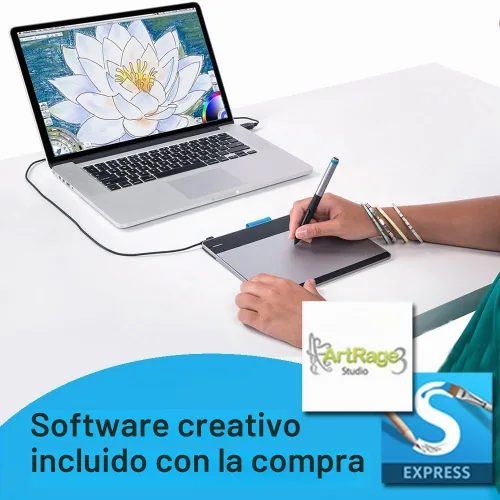 Vista 4 de Wacom Intuos - Pluma y tableta táctil pequeña., Negro S