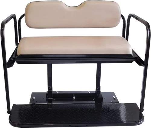 Vista 4 de Buggies Unlimited Club Car Precedent - Kit de asiento trasero abatible para carrito de golf con marco de acero, compatible con modelos 2004 en Buff