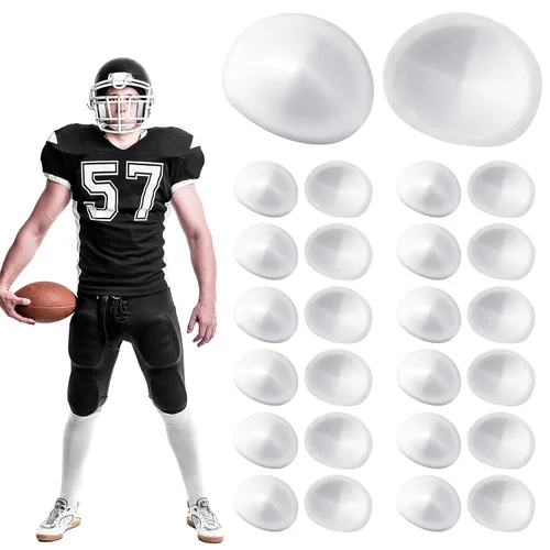 Vista 8 de Meooeck 4 pares de rodilleras de baja altura con inserciones blancas ligeras para jóvenes, hombres, mujeres, niños, adultos, fútbol, baloncesto