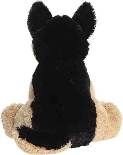 Vista 4 de Aurora Peluche de pastor alemán tierno – Comodidad acogedora – Acurruces sin fin – Marrón 10.5 pulgadas