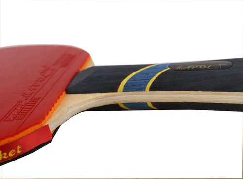 Vista 5 de MAPOL 4 Star paletas de ping pong profesional/entrenamiento avanzado con funda para transportar (2 piezas)