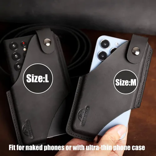 Vista 6 de Topstache Funda de cuero para teléfono celular para iPhone 17/17 Pro/16/16 Pro - Funda para teléfono celular con clip para cinturón para hombres