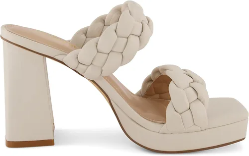 Vista 3 de CUSHIONAIRE Sandalia de plataforma trenzada Aurora para mujer + espuma viscoelástica y anchos disponibles