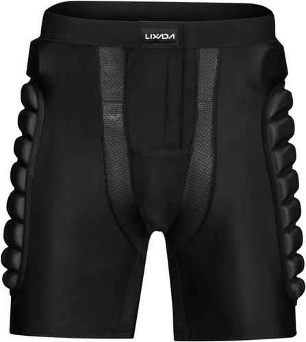 Vista 6 de Lixada Pantalones cortos acolchados protectores 3D para snowboard, patinaje, esquí