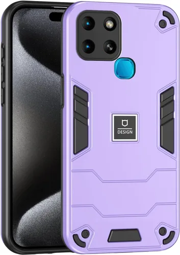 Vista 474 de Funda compatible con Redmi A1, compatible con Redmi A2 2 en 1 [PC dura + TPU], funda de teléfono negra