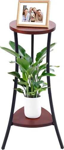 Vista 8 de Soporte para plantas de interior, soporte de esquina de 3 piezas, estante para plantas, banco de macetas, adecuado para escenarios interiores