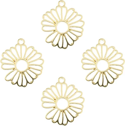 Vista 30 de John Bead Beadwork Findings - Colgante dorado (3 unidades)