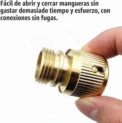 Vista 2 de 1 manguera de jardín de 1/2 pulgada, accesorios de conexión rápida, manguera de agua GHT, conector rápido de latón macizo, accesorio de manguera