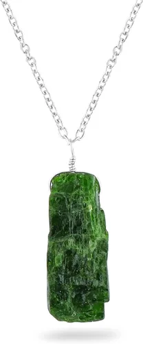 Vista 11 de Colgante delicado de piedras preciosas naturales crudas, collar de piedras ásperas surtidas, hecho a mano, joyería hipoalergénica bohemia