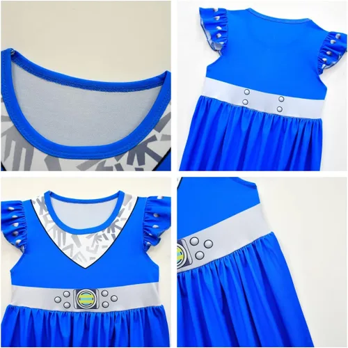 Vista 5 de Zombies Alien Girls Blue Dress for Girls