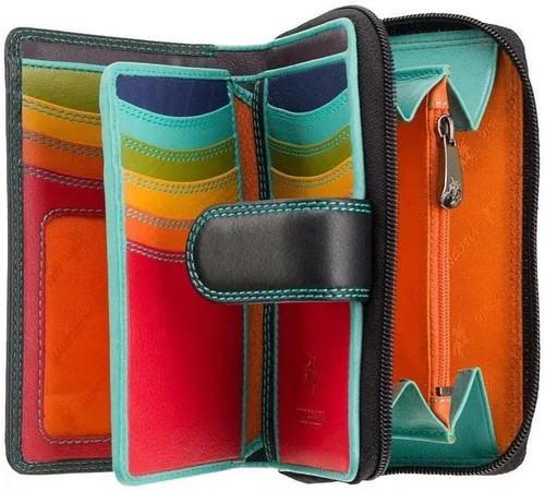 Vista 2 de Visconti RIO 13 - Cartera grande de piel suave para mujer, Rhumba Negra, Cartera grande