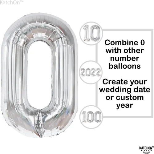 Vista 1323 de KatchOn Globo negro del número 1 de 40 pulgadas, globo de feliz cumpleaños Large Mylar Number One Balloon for 1st Birthday Decorations, Foil