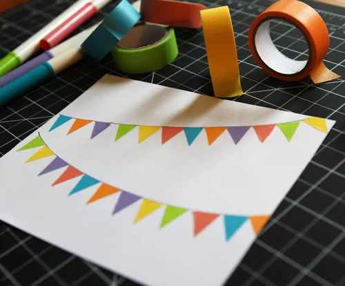 Vista 4 de Zink Juego de cintas washi coloridas con arco iris completo de colores pastel, 6 rollos de cinta para manualidades para proyectos de papel