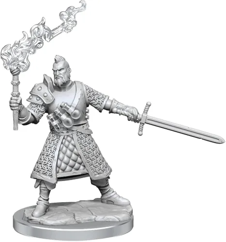 Vista 5 de WizKids D&D Frameworks: Human Fighter Male - Sin pintar y sin ensamblar