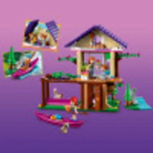 Vista 4 de LEGO Friends Forest House 41679 Kit de construcción; juguete de bosque con una casa en el árbol; gran regalo para niños que aman la naturaleza
