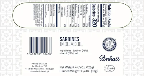 Vista 2 de Pinhais Sardinas enlatadas en aceite de oliva virgen, 4.4oz (paquete de 4)