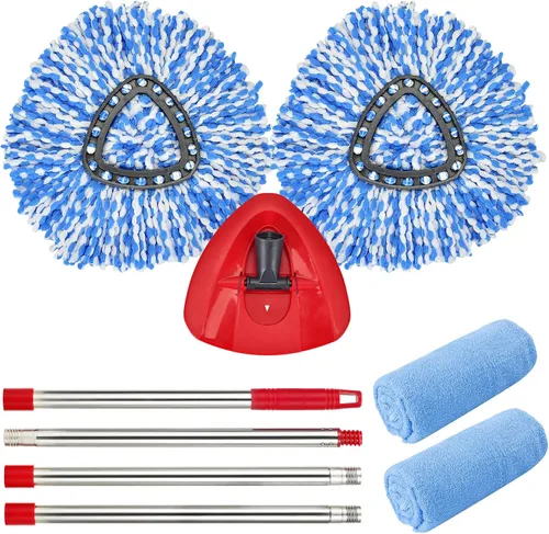 Vista 15 de Matthew Cleaning - Juego de 3 cabezales de repuesto de microfibra azul compatible con EasyWring Spin Mop Reemplazar la cabeza EasyWring de alta
