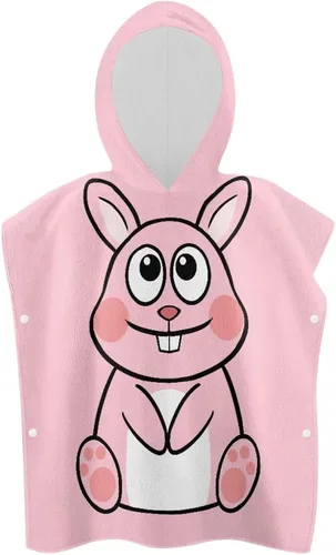 Vista 9 de Toalla suave con capucha para baño, piscina, playa, toalla de baño con capucha rosa de alpaca para niño y niña, decoración perfecta para baby shower