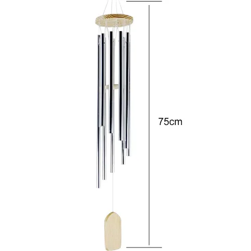 Vista 3 de MIFXIN Campanillas de viento exteriores de 9 tubos, campanillas de viento de metal, regalo conmemorativo, decoración interior al aire libre