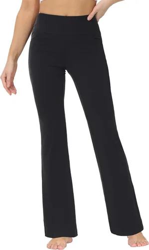 Vista 3 de nuveti Pantalones de yoga de cintura alta de 2729"31"33"35"37", control de abdomen, 4 bolsillos, pantalones de yoga para entrenamiento
