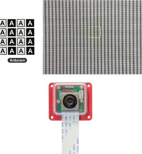 Vista 6 de Arducam OwlSight para cámara Raspberry Pi, cámara Pi de 1/1.32" 64MP para Pi5, Pi4B, 3/3B+, y así sucesivamente, módulo de cámara de enfoque