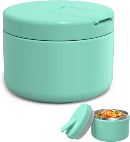 Vista 28 de LOHASOK Termo de sopa infantil de 12 onzas para comida caliente, tarro de comida aislado al vacío con tapa de hebilla, de acero inoxidable, boca