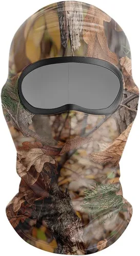 Vista 6 de Pasamontañas con camuflaje transpirable para hombres, ideal para caza, senderismo, ciclismo, motocicleta