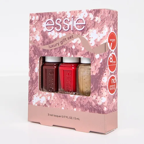 Vista 6 de Essie Esmalte de Uñas, Fórmula Vegana Libre de 8, Set de Esmalte de Uñas para Vacaciones de 3 Piezas, 1 Kit