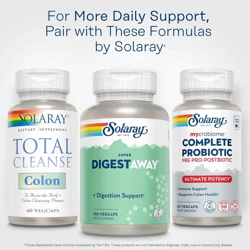 Vista 6 de SOLARAY Total Cleanse Colon, Tapa Vegetal (Btl-Plástico) 60ct