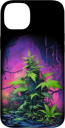 Vista 15 de 420, Colorful Weed Phone Accessory, Pink, Green & Purple Case for iPhone 16