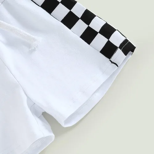 Vista 7 de AEEMCEM Conjunto de 2 piezas de camiseta de manga corta para bebé niño y niña, ropa de verano a cuadros
