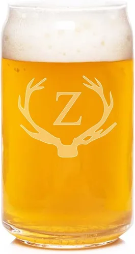 Vista 28 de Abby Smith Antler - Copa de cristal con grabado inicial