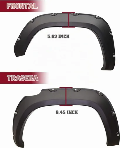 Vista 7 de TAC - Cubiertas de guardabarros compatibles con Toyota Tacoma Truck Off-Road 2016-2023, 4 piezas, negro mate, liso, delantero y trasero