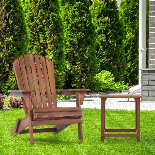 Vista 6 de Folding Adirondack Chairs Set of 2, Solid Cedar Wood Patio Lounge Chair, Wooden Outdoor Adirondack Chairs for Backyard, Deck, Lawn, Poolside