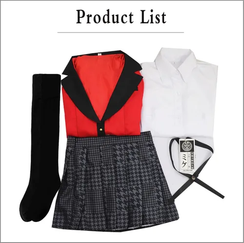 Vista 2 de Conjunto completo de chaqueta de disfraz de anime rojo para mujer y niña
