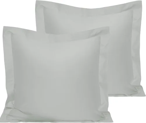Vista 29 de NTBAY Fundas de almohada estándar de algodón – Fundas de almohada de algodón egipcio de 500 hilos, paquete de 2 fundas de almohada Oxford súper