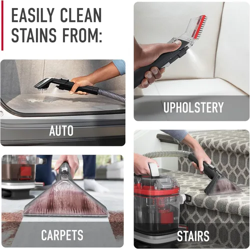 Vista 4 de Hoover CleanSlate - Máquina limpiadora portátil de alfombras + tapicería para mascotas, potente succión con herramientas versátiles, removedor