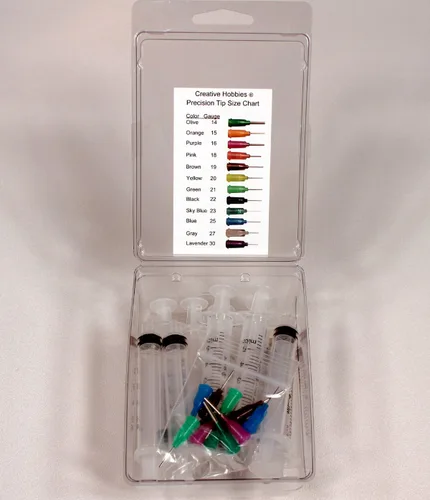 Vista 7 de Creative Hobbies Jeringa aplicadora de pegamento para diamantes de imitación de parte trasera plana y manualidades de pasatiempos, 0.2 fl oz