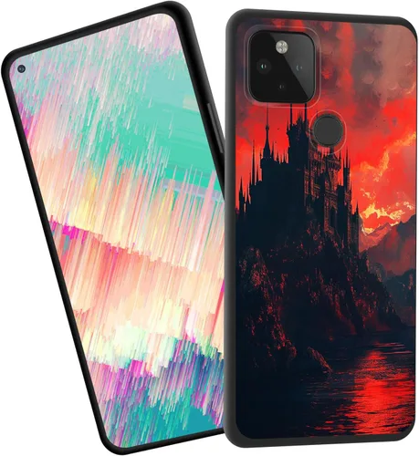 Vista 18 de Funda delgada para Google Pixel 4 XL, funda delgada de silicona de TPU suave a prueba de golpes para Google Pixel 4 XL, cruz negra
