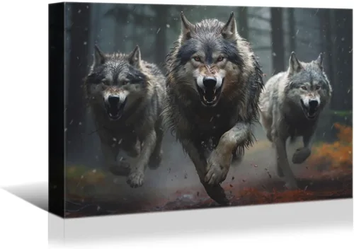Vista 45 de YONICA Lienzo de pared de animales de la naturaleza, pintura de pared de águila, impresión artística de águila calva voladora impresa en lienzo