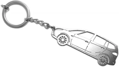Vista 4 de Llavero con anillo adecuado para Opel Zafira C Tourer entusiastas de los automóviles Cadena colgante de llave de acero regalo de automóvil