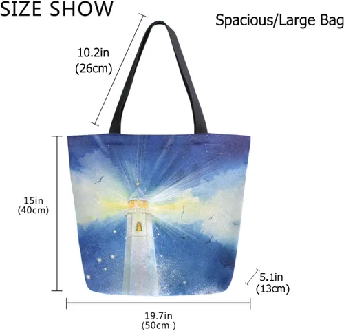 Vista 3 de ZzWwR Elegante bolso de hombro extra grande con patrón de estilo de moda para playa, viajes, fin de semana, gimnasio, compras de comestibles