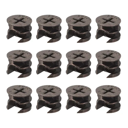 Vista 8 de HARFINGTON Tuerca de bloqueo de leva para muebles, 8 piezas de 0.591 x 0.472 in, tuercas de bloqueo para muebles, accesorios de leva de conexión