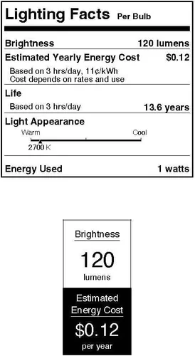 Vista 6 de Westinghouse 5282000 - Bombilla LED de filamento esmerilado S14 de 1 vatio (equivalente a 15 vatios), base media