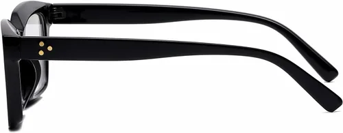 Vista 8 de EYLRIM Gafas clásicas de lente transparente con marco cuadrado grueso para mujeres y hombres, anteojos sin receta