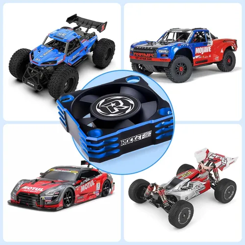 Vista 8 de Paquete de 2 ventiladores de refrigeración de motor de 1.181 in, ventilador de enfriamiento ESC de 28000 RPM, disipador de calor RC para 1/8 1/10