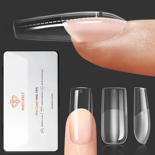 Vista 11 de modelones Pro Luxe - Puntas instantáneas de uñas postizas en gel de extensión cuadrada mediana