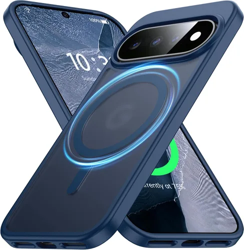 Vista 32 de Funda Magnética NO.1 para Google Pixel 7a Case [Compatible con MagSafe][Anti-Huellas][Ajuste Delgado][Resistente a Golpes Militar] Cubierta de Negro