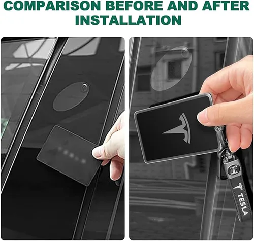 Vista 4 de Key Card Holder Case Compatible with Tesla Model 3 Y X S Key Protector Cover Accessories Decor Trim Gifts